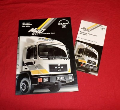 Prospekt MAN M 90 , Die 12 - 17 Tonner der 90er Jahre Frontlenker LKW Brochure