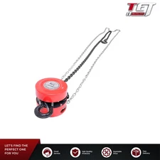1 Ton / 2200Lbs Chain Hoist Manual Puller Block Fall Chain 10FT with Hook Red