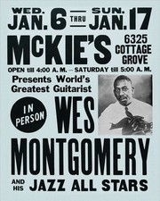 650778 Jazz Guitarist Wes Montgomery At Mckies Lounge Wall Print Poster