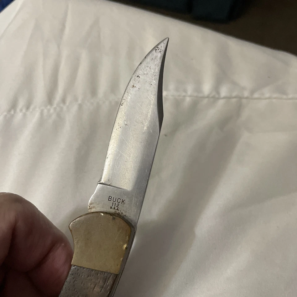 Vintage Buck 112 USA Lock back Folding Knife 1967-1972 Date Code - Image 4 of 4