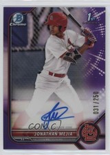 2022 Bowman Chrome Prospect Purple Refractor 31/250 Jonathan Mejia Auto 2s2