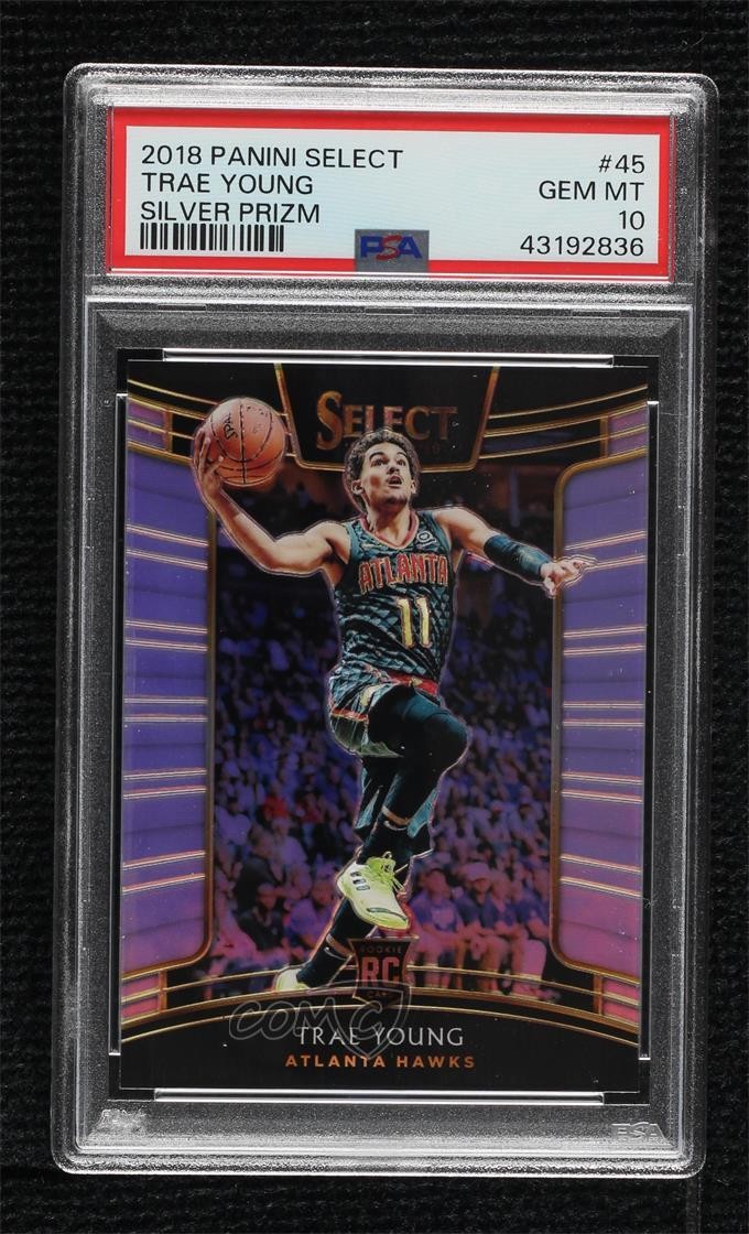 2018-19 Panini Select Concourse Silver Prizm Trae Young #45 PSA 10 GEM MT 17qq