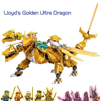 MOC Blöcke Ninjago Lloyd s Goldener Ultradrache (7774) Generische Steine ohne Karton
