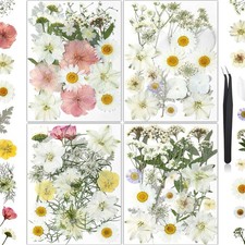 86Pcs Dried Flowers for Crafts, Real Pressed Flowers for Crafts Dried Pressed...