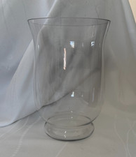 Large Clear Glass Flared Vase 10" Tall Centerpiece Floral Decor
