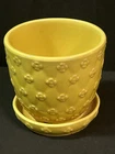 Vintage Shawnee Pottery Yellow Flower-Pot Planter Diamond Flowers 1950s USA 455