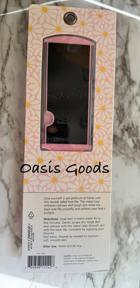 Lima de pie de doble cara Precision Beauty color rosa Foto 2 de 2