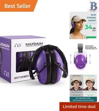 34 dB Noise Reduction Ear Muffs   Compact, Lightweight Protection for Loud Ev...