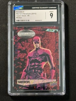 2015 Upper Deck Marvel Vibranium DAREDEVIL Red Molten Parallel /299 CGC 9