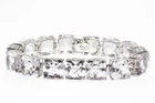 $1,500 .925 Sterling Silver 140.00CT Natural Amethyst Tennis Bracelet