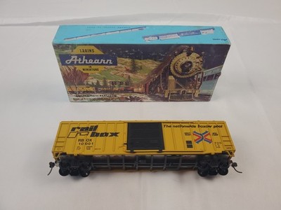 Ho Scale Athearn Railbox 50' Sliding Door Box Car RBOX 10001 Blue Box 