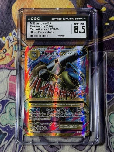 M Blastoise EX 102/108 CGC 8.5 Pokémon Evolutions 2016 TCG