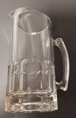 Clear Vintage Libbey Water / Tea/ Beer Pitcher 30oz  8 Panels Mid Century Modern