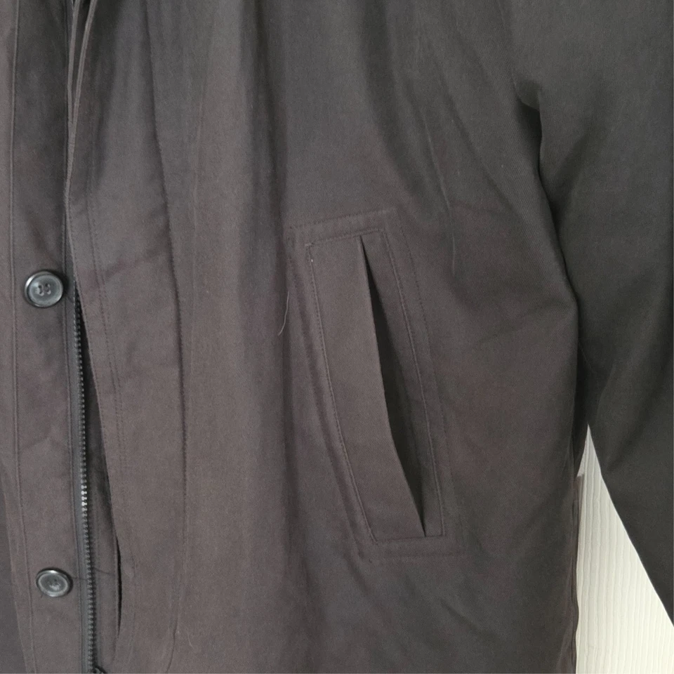 Abrigo vintage Bill Blass para hombre PESADO con forro extraíble gris carbón talla 44 L Foto 3 de 4