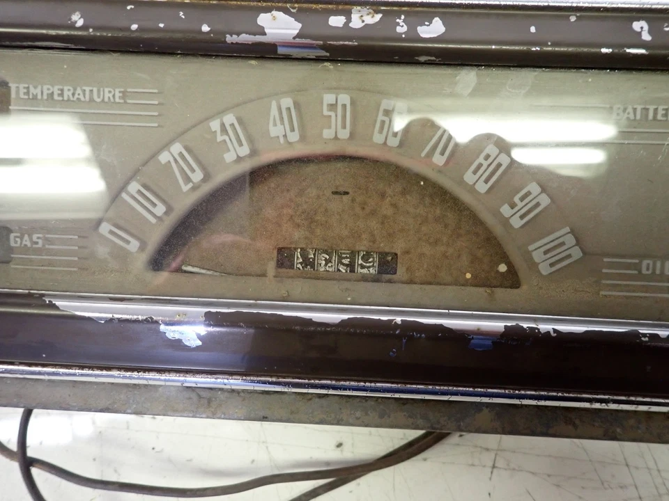 Original 1940 1941 1942 1946 Chevrolet Pickup Truck Dash Cluster Speedometer + - Image 3 of 4