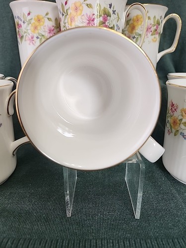 Vintage Colclough Hedgerow Bone China ~ set di 4 tazze da tè / tazza da caffè ~ Inghilterra - Foto 11 di 17