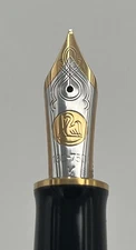 Pelikan Souveran M1000 Fountain Pen 18k Medium PF Black & Gold Vintage Germany