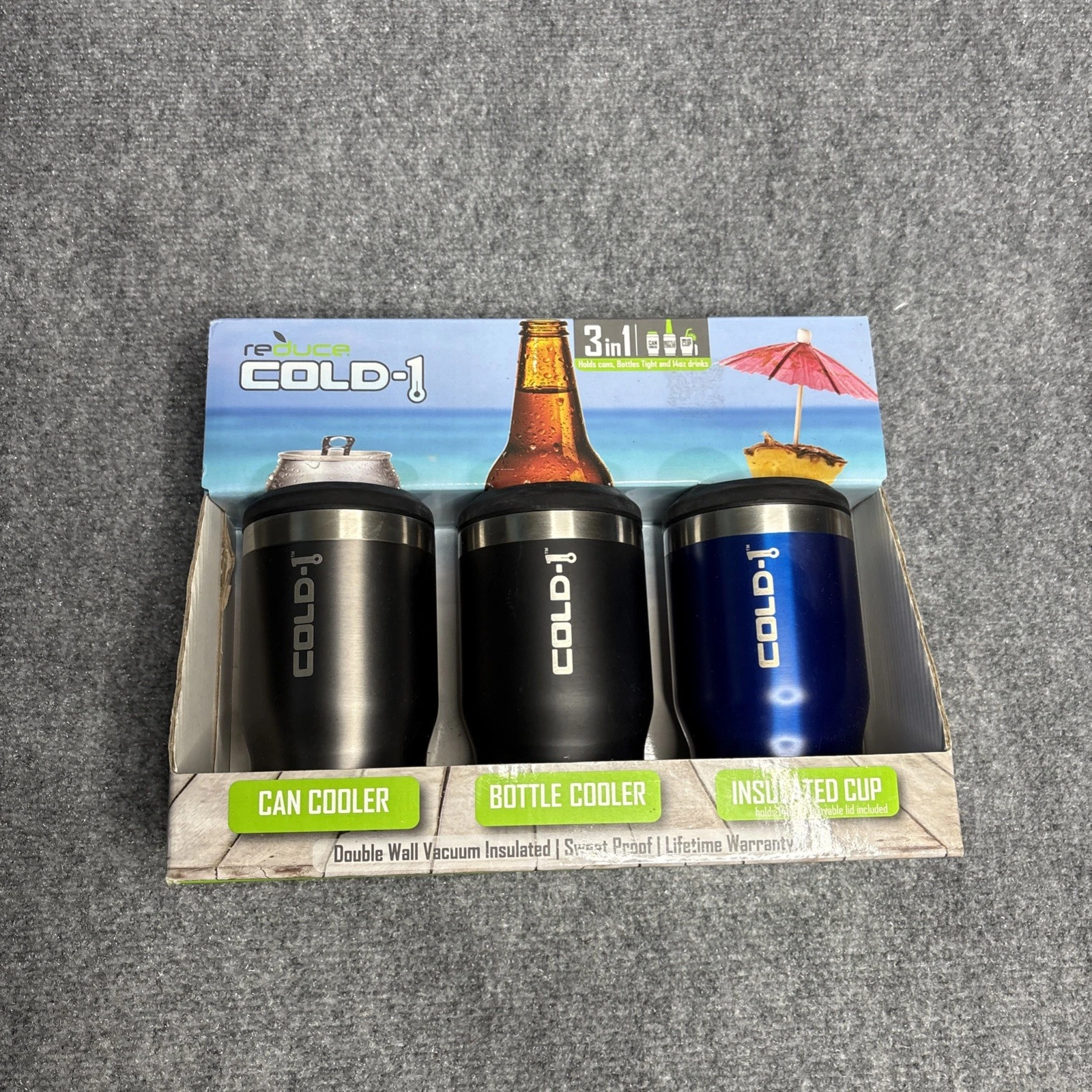 3-Pack REDUCE Cold-1 Stainless 3 in 1 Drink Cooler for Cans and Bottles 14oz Cup
Opens in a new wind