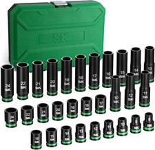 Sk 12 Drive Impact Socket Set 30-piece Metric Sockets Deep 12