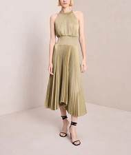 A.L.C. Renzo Pleated Midi Dress MSRP $595 BLM