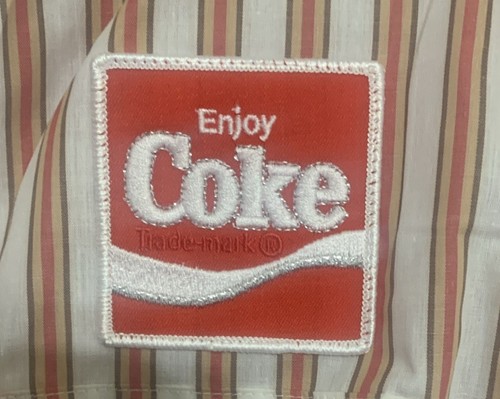 Vtg. Coca Cola Shirt Men's SS Large 16-16.5 Work Uniform with 2 Patches - Picture 3 of 5