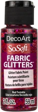 DecoArt SoSoft Fabric Glitters Acrylic Paint 2oz-Red Twinkle