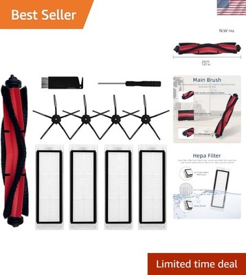 Complete Essential Replacement Kit for Roborock Q5/Q5+: 1 Main Brush & 8 Filters