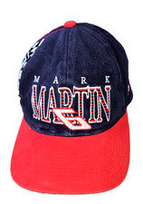 Vintage Mark Martin 6 Valvoline Racing Corduroy Snapback Hat NASCAR Cap