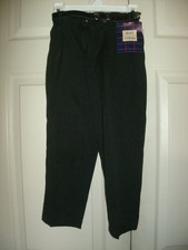 NEW Boys sz 5 Matt Curtis Dress Pants w/ Belt black pleated front slash pockets