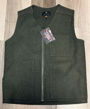 Smith and Rogue Amisk Wool Vest Men’s Small Green Moss Made in USA NWT