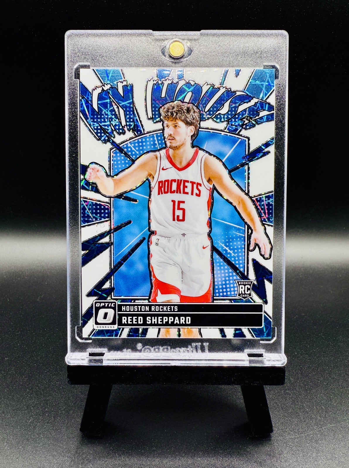 2024-25 Optic NBA REED SHEPPARD RC No. 18 MY HOUSE WHITE VELOCITY PRIZM #/59 SSP