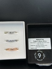 Bomb Party RBP8729 Take A Bow Diva Lavender Purple Topaz CZ Ring Set Size 9