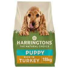 Harringtons Complete Puppy Dry Dog Food Turkey & Rice 18kg - Made with All 3.72 per kilo