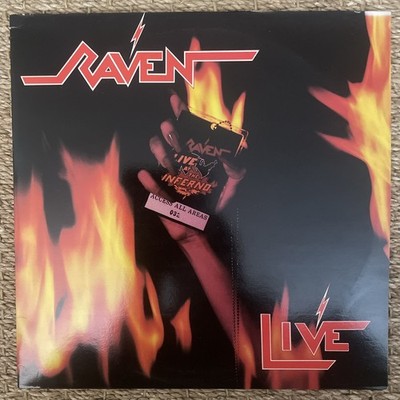 RAVEN -LIVE, AT THE INFERNO- NWOBHM RARE FIRST PRESS LP VINYL X 2 NEAT 1984 EX