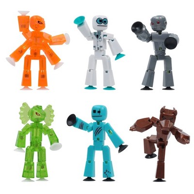 Zing Stikbot Monster Werewolf & Cyborg Pack - 6 Collectible Action Figures