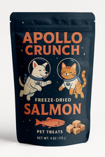 ApolloCrunch | Freeze - Dried Salmon Treats 3 oz | Premium | Made in USA