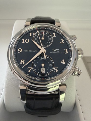 IWC Da Vinci Chronograph Laureus Sport for Good Automatic Watch Blue Dial 42mm