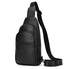 Small Leather Sling Bag Crossbody for Men Women One Strap Shoulder Cross Body...