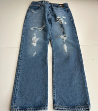 Levi's Premium Women 501 Original Fit Mid Rise Straight Leg Jeans W25xL30 Blue