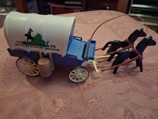 Playmobil Western Soldaten Südstaaten Konföderierte blauer Planwagen mit Zubehör
