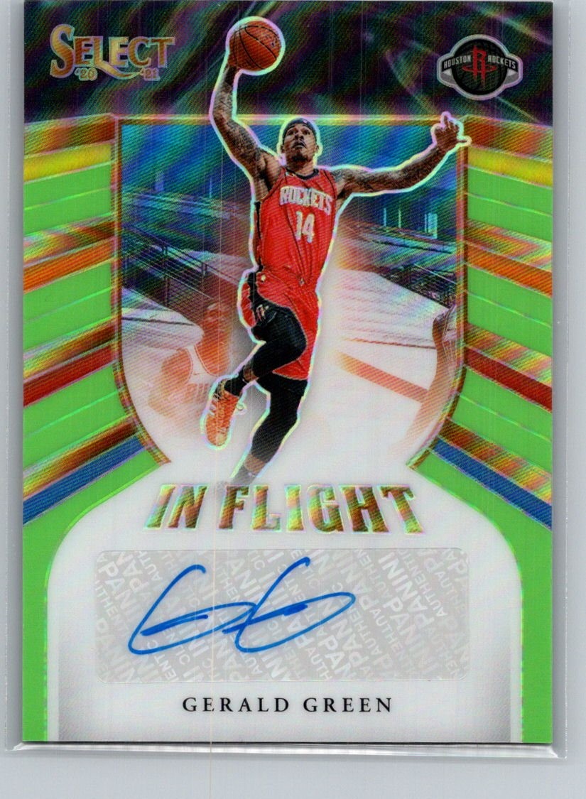 Gerald Green 2020-21 Panini Select #IF-GGR Signatures Neon Green /99 C89