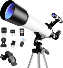 Telescope for Beginners, 70Mm Aperture 20X-150X 500Mm Focal Length Refractor A