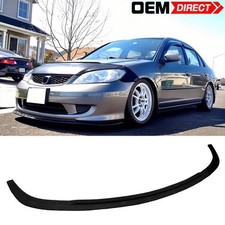Fits 04-05 Honda Civic Coupe Sedan Front Lip Lower Spoiler Pu - Type A Style