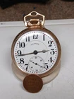 Working Antique 1924 Illinois 706 16s Gold Filled Open Face Pocket Watch