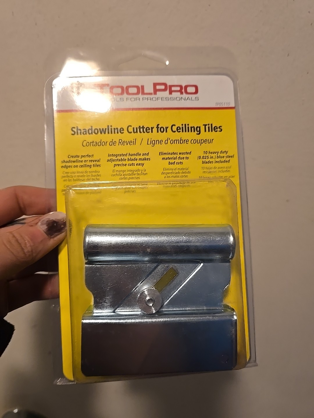 Toolpro Cutter Shadowline Ceiling Tile, Metal Shadowline Cutter