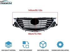 Micro Rim Front Grille Assembly For 2013-2015 Mazda CX-9 – Black With Chrome Molding – Replaces TK2150710DPZ