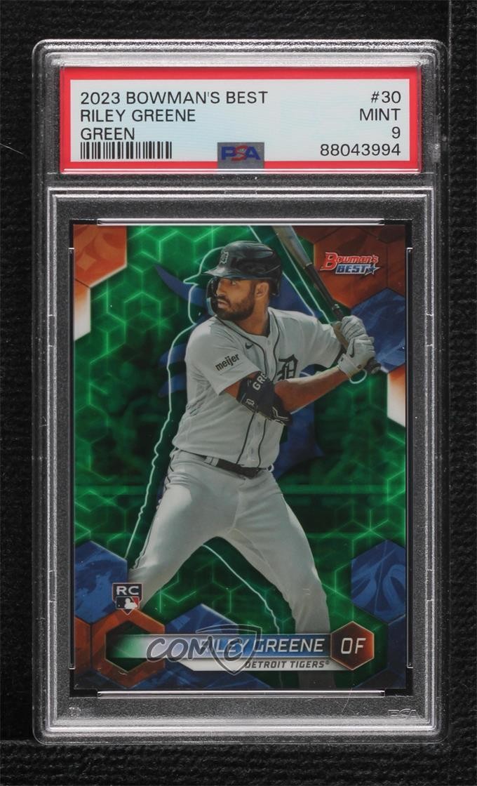 2023 Bowman's Best Green Refractor 3/99 Riley Greene PSA 9 MINT Rookie RC 0yn9