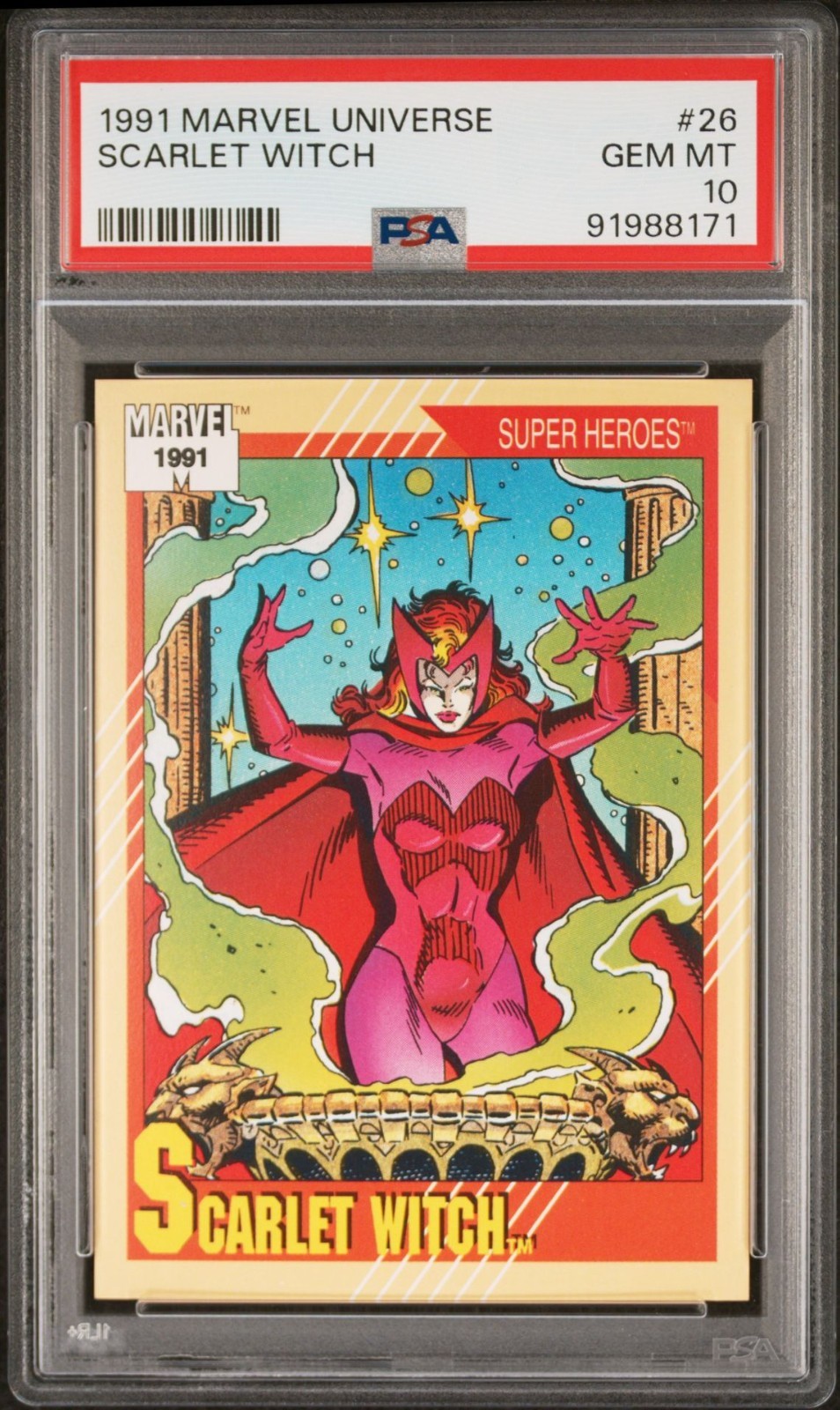 1991 Impel Marvel Universe #26 Scarlet Witch PSA 10 GEM MINT