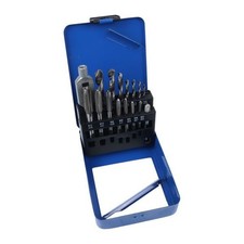 US PRO 15PC Metric Drill & Tap Set M3 M4 M5 M6 M7 M8 M10 M12 Coarse 7253
