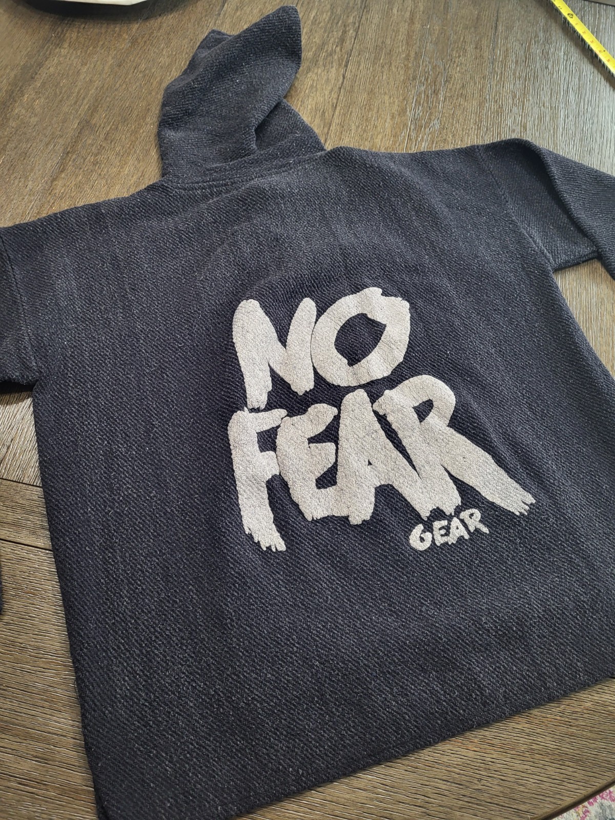 Vintage Rare Y2K No Fear Drugrug Big Logo Concert Hoodie Style Men's Size XL Bla